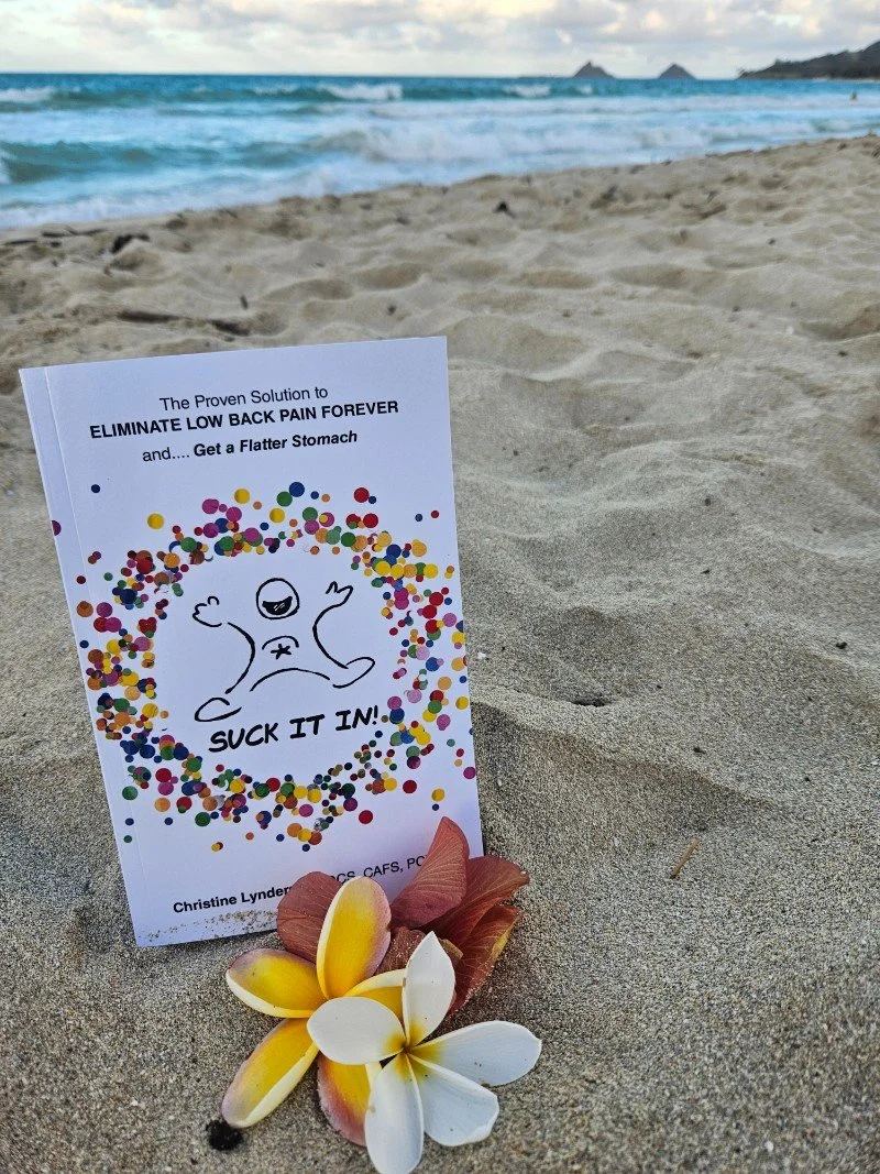 Suck It In book by Christine Lynder the proven solution to eliminate low back pain forever and get a flatter stomach