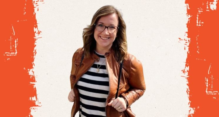 ADHD-ish blog, Dani Donovan smiling in brown jacket and striped shirt, When ADHD Product Launch Goes Viral: The Real Cost of Success,  business strategy, adhd executive functioning, small business scaling