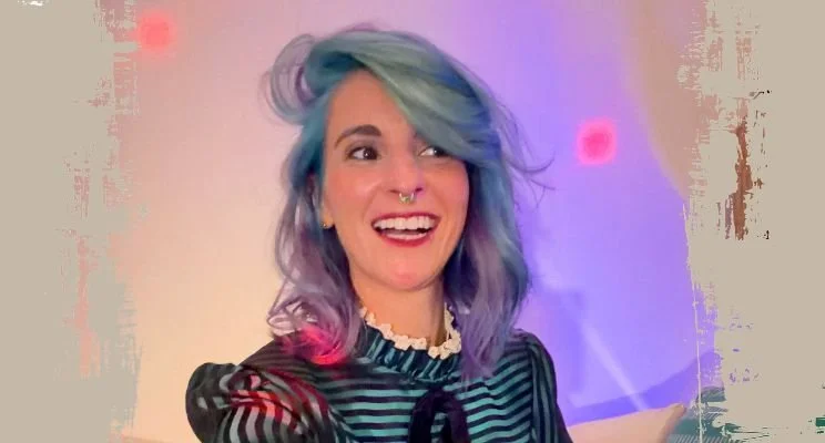 ADHD-ish blog, Dr. Alexis Hope with purple hair smiling in striped shirt, Neurospicy Entrepreneurial Skills: Get Stuff Done With Joy, neurodiversity in business, adhd curiosity stream, neurospicy entrepreneurial skills