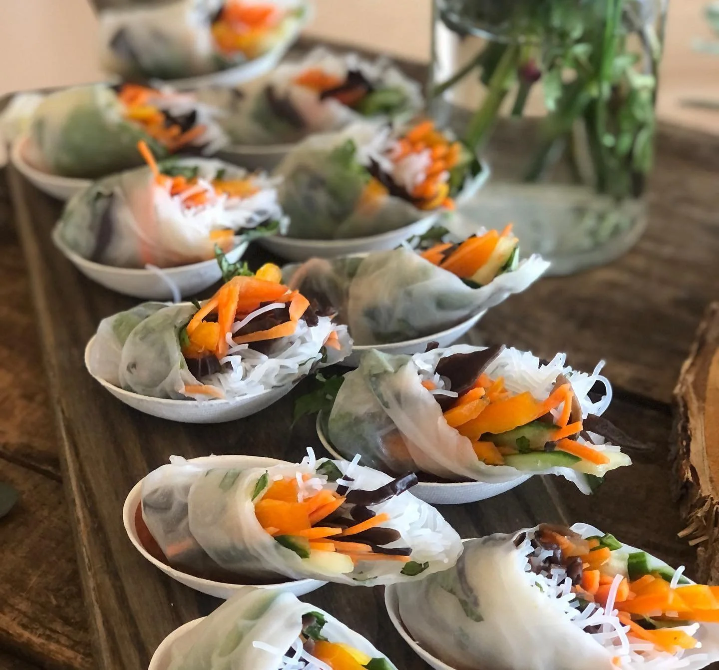 Fresh Summer Rolls. Spring Rolls Vegetable