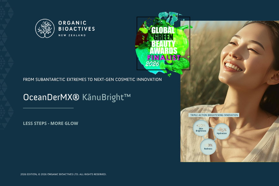 OceanDerMX® KānuBright™ Named a Global Green Beauty Awards Finalist