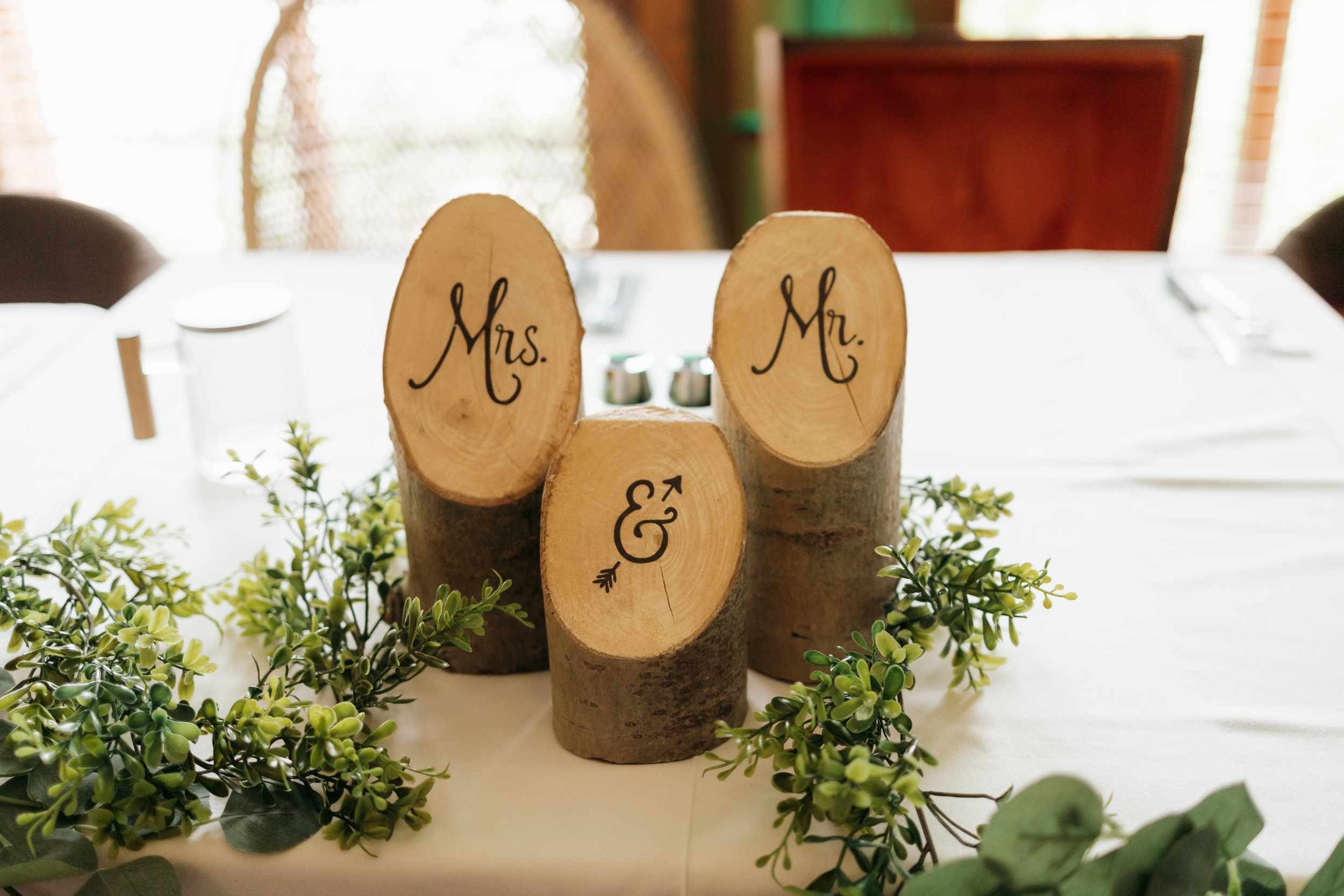 Wooden Mr & Mrs