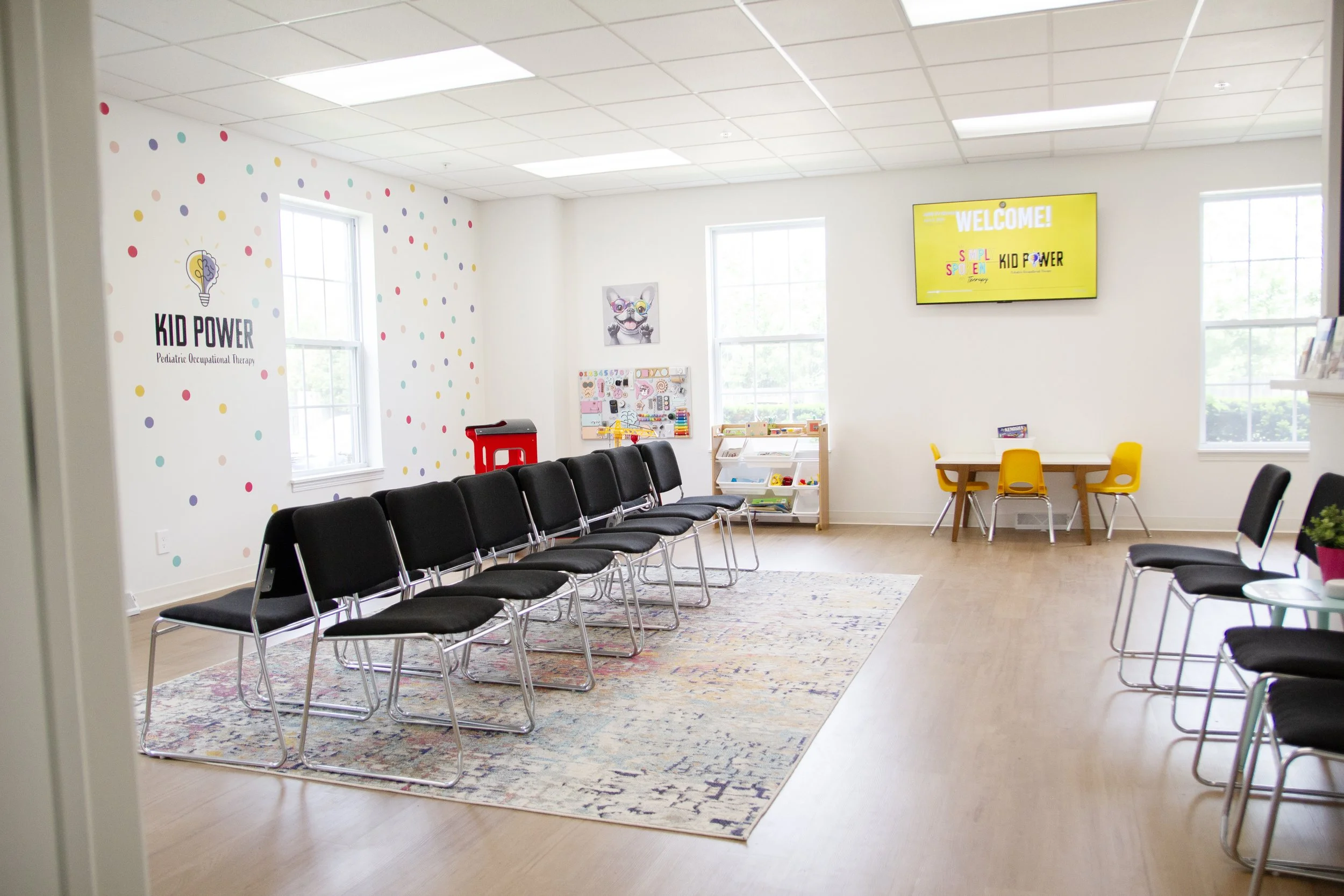 Waiting room bright and open