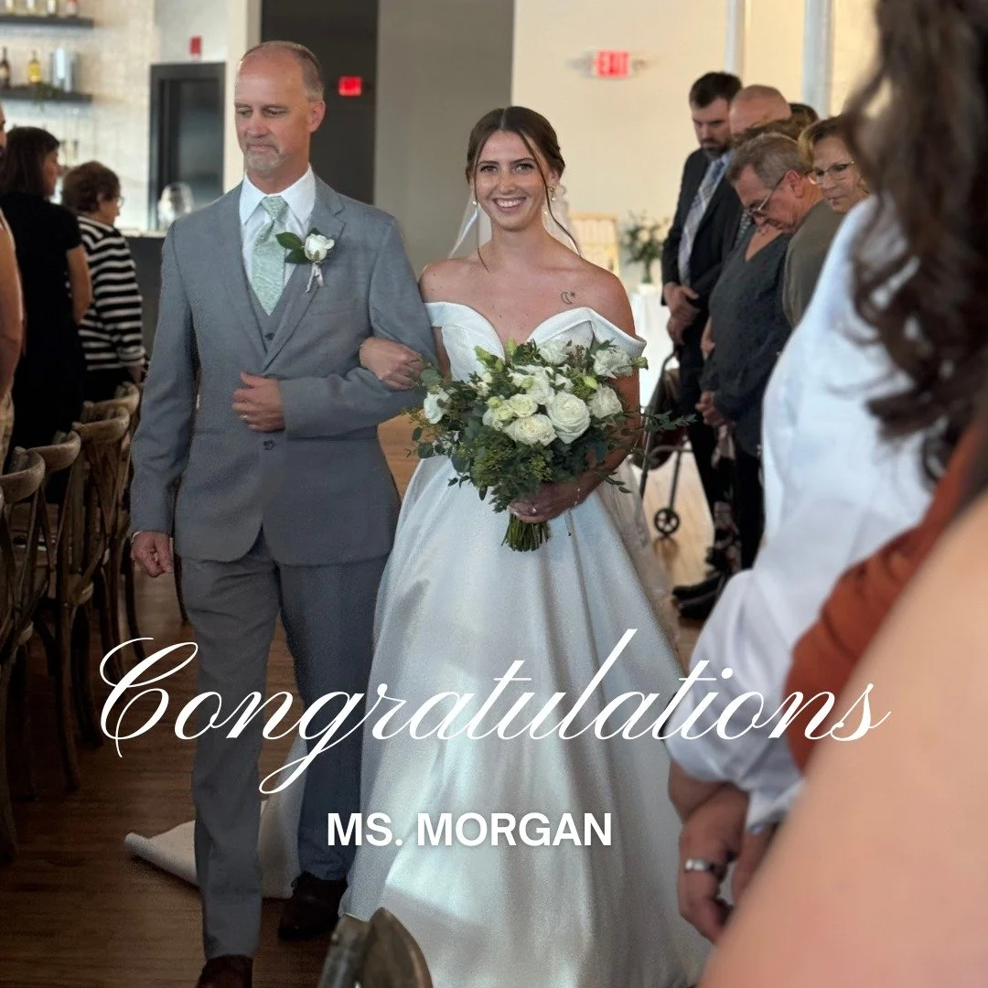 Our Simply Spoken family is bursting with joy as we celebrate Ms. Morgan! She tied the knot over the weekend, and we couldn&rsquo;t be happier for her! Just look at her beaming as her dad walks her down the aisle. 
May your marriage be just as lovely