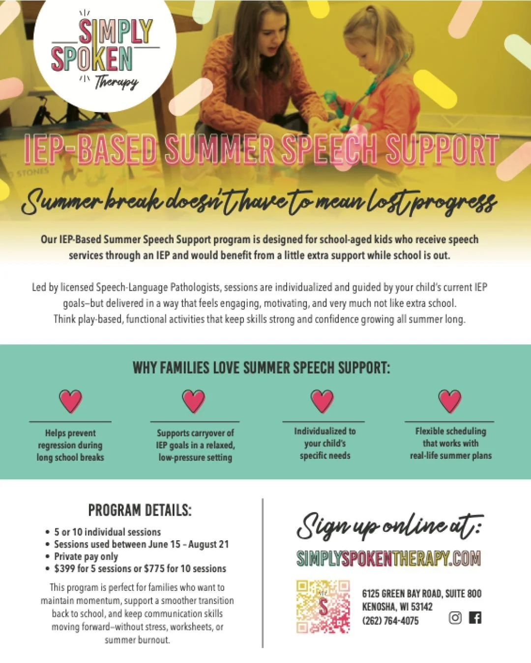 Summer break = sunshine, popsicles, and&hellip; sometimes a little skill slide. ☀️🍦

That&rsquo;s exactly why we created our IEP-Based Summer Speech Support program at Simply Spoken!

School might be out, but communication skills don&rsquo;t have to