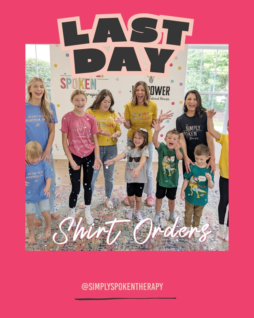 Last call for shirt orders!
I&rsquo;ll be placing our order first thing Friday morning, so if you&rsquo;ve been eyeing one of our shirts, this is your sign to snag it now. After today, shirt orders will be closed until fall!

Want to tell the world h