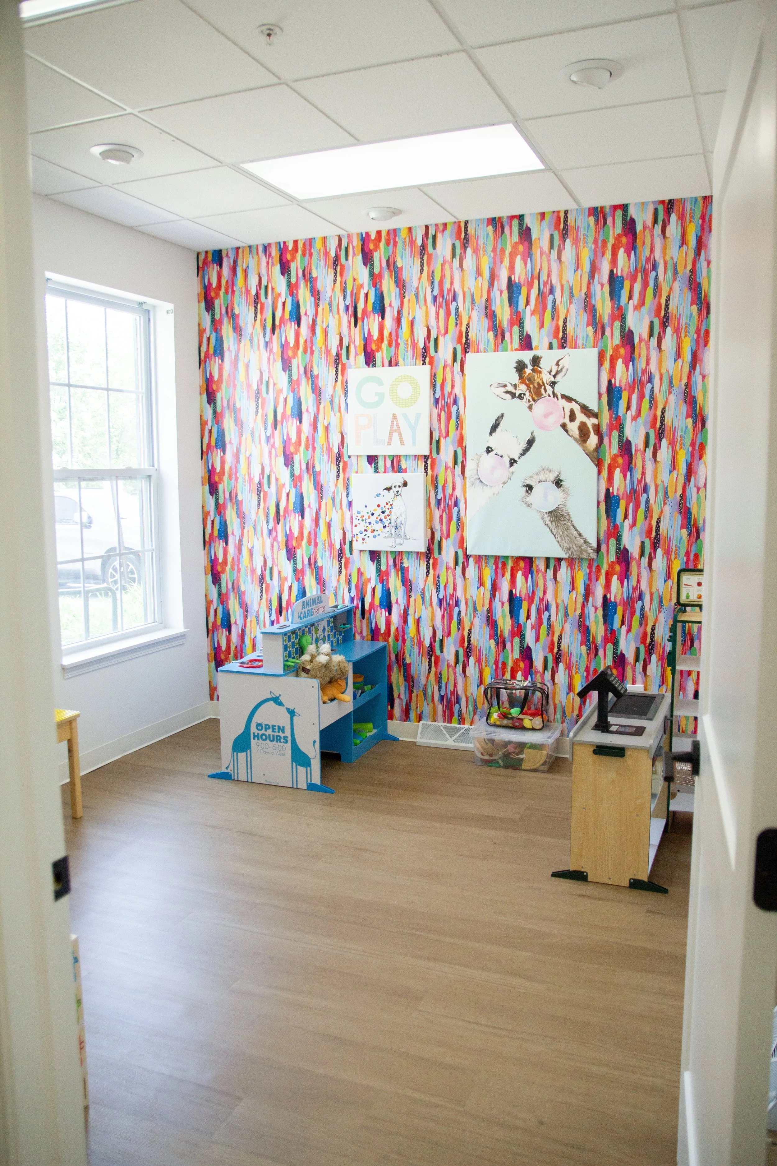 colorful wallpaper play space