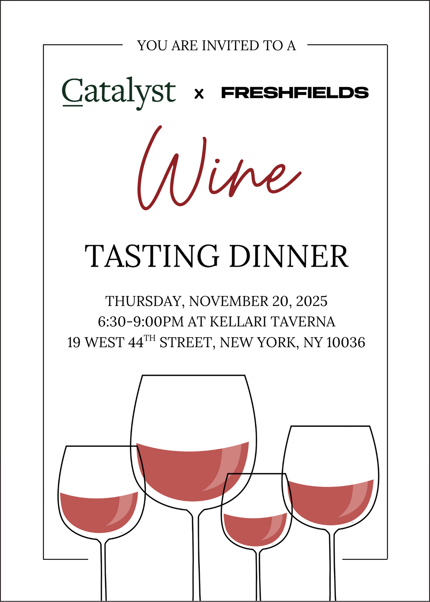 Catalyst x Freshfields: Rhône Valley Wine Tasting Dinner