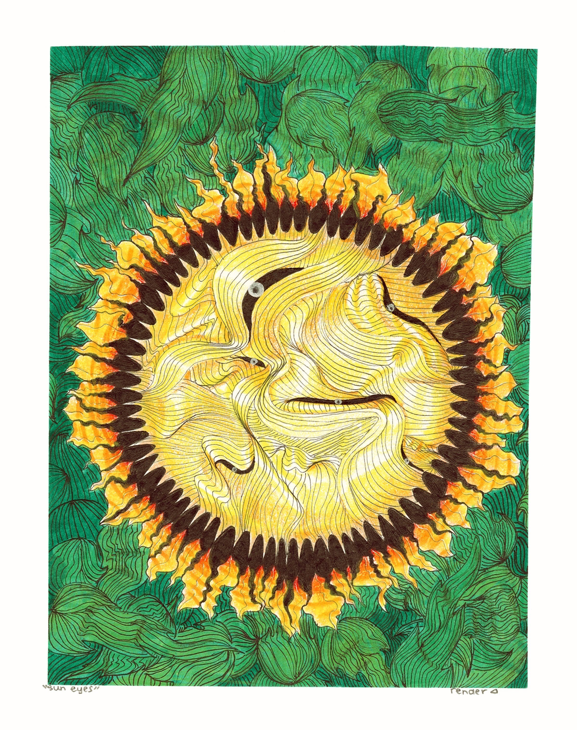 "SUN EYES" print