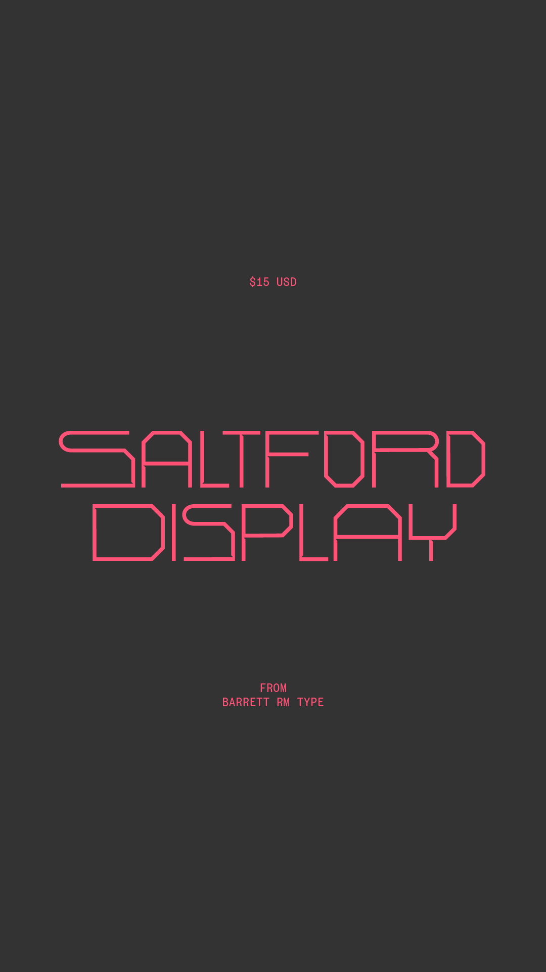 Saltford Display by Barrett RM Type