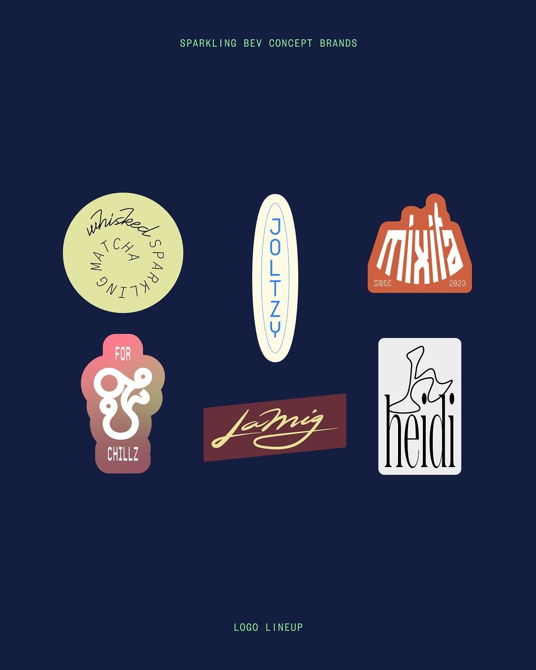 Okay, might have gotten a little carried away with the world-building for this concept project 🤭 

Here&rsquo;s a logo lineup for concept brands I put together for Summer Night Sparkle, a pop-up I thought up to play around with some fun event design