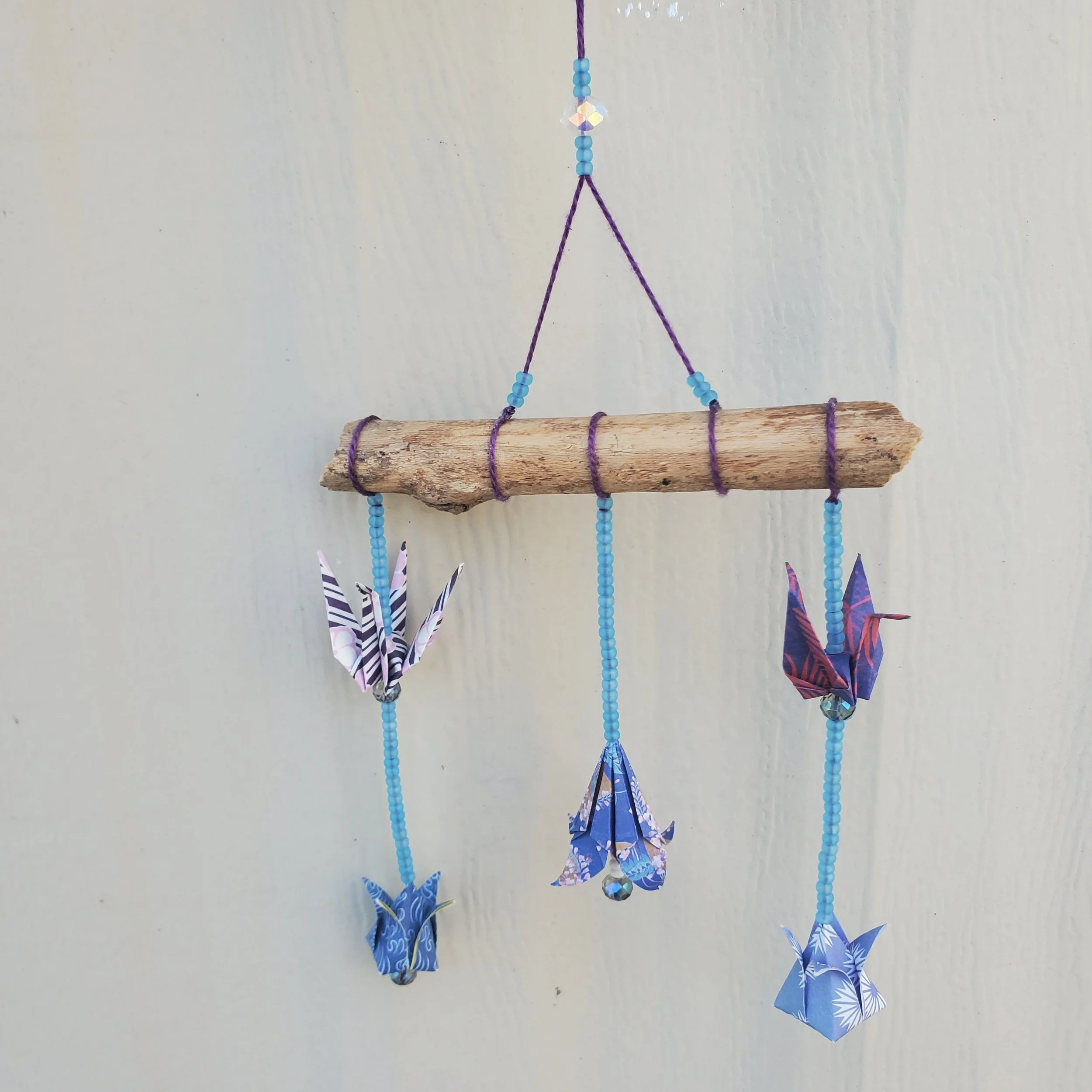 origami mobile handmade by Liza of Little Inspired Zealous Art. Unique home decor!