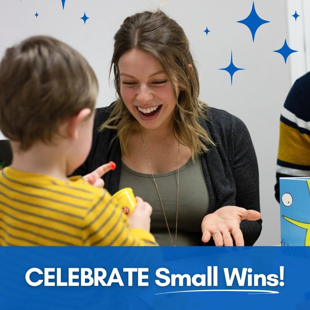 🎉 Celebrate Small Wins!

Speech and language development takes time, but every milestone&mdash;no matter how small&mdash;is worth celebrating! 🙌 Whether it&rsquo;s using a using a device to communicate for the first time, mastering a sound, or read