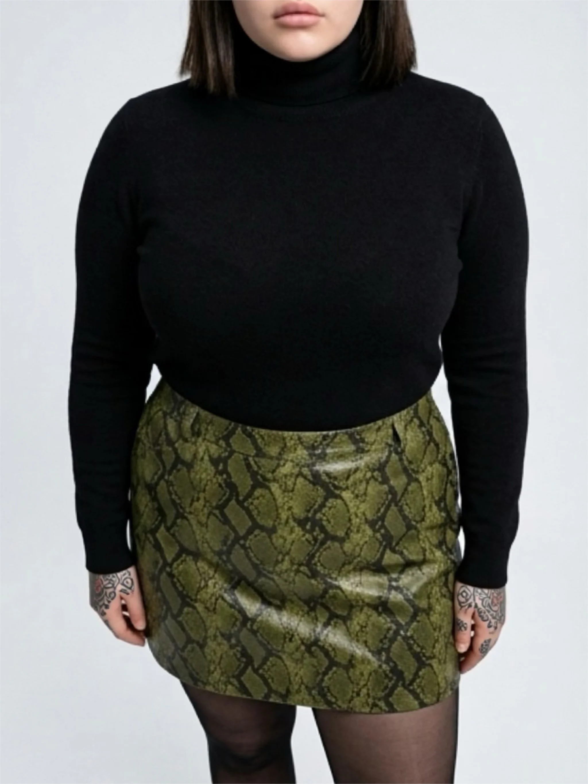 Serpent Mini Skirt Green