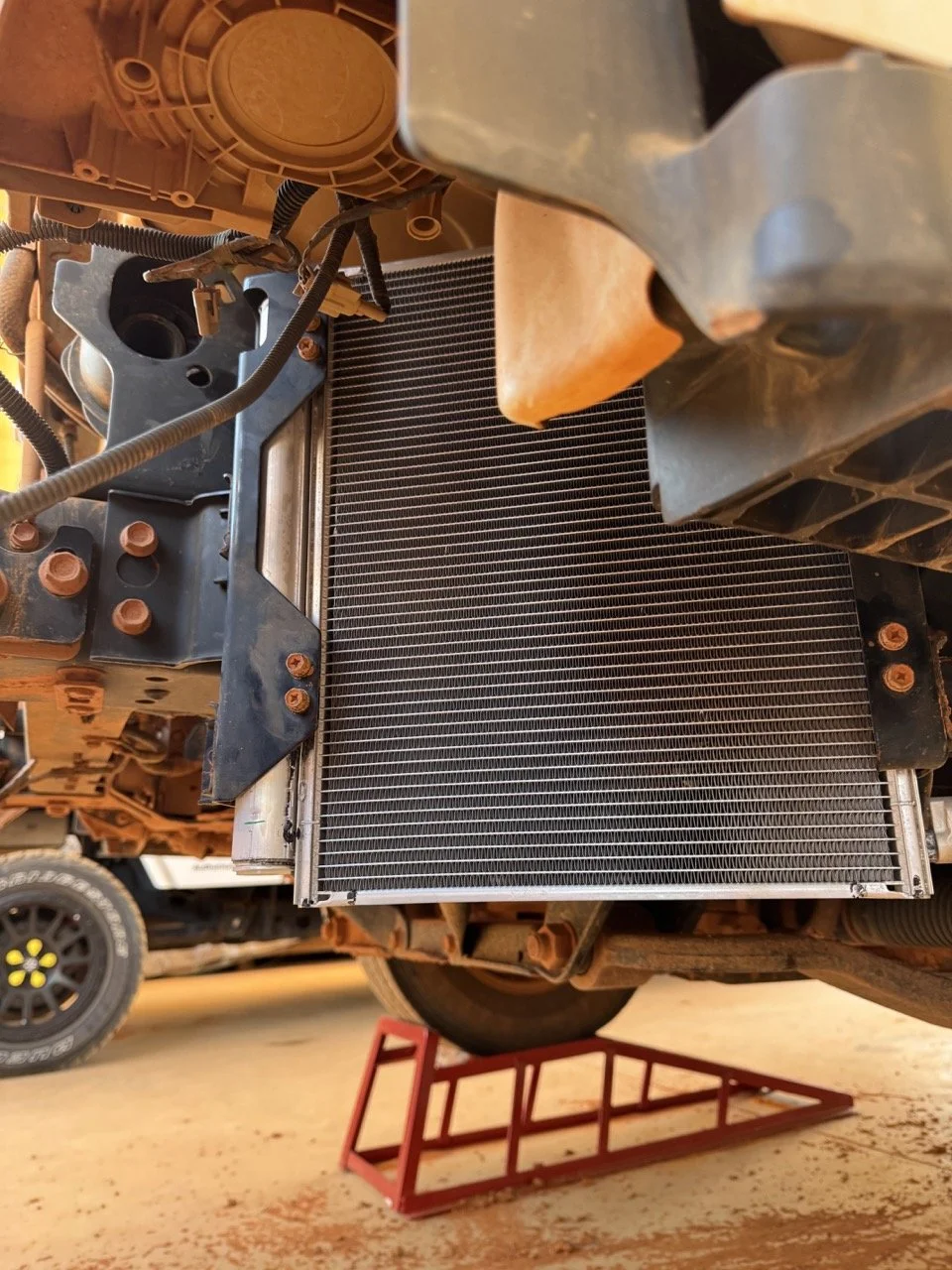 Isuzu NNR 45-150 Truck air con repairs performed on-site at Barrow Island