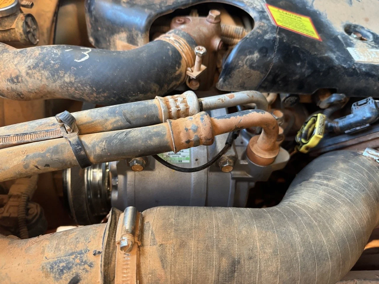Isuzu NNR 45-150 Truck air con repairs performed on-site at Barrow Island