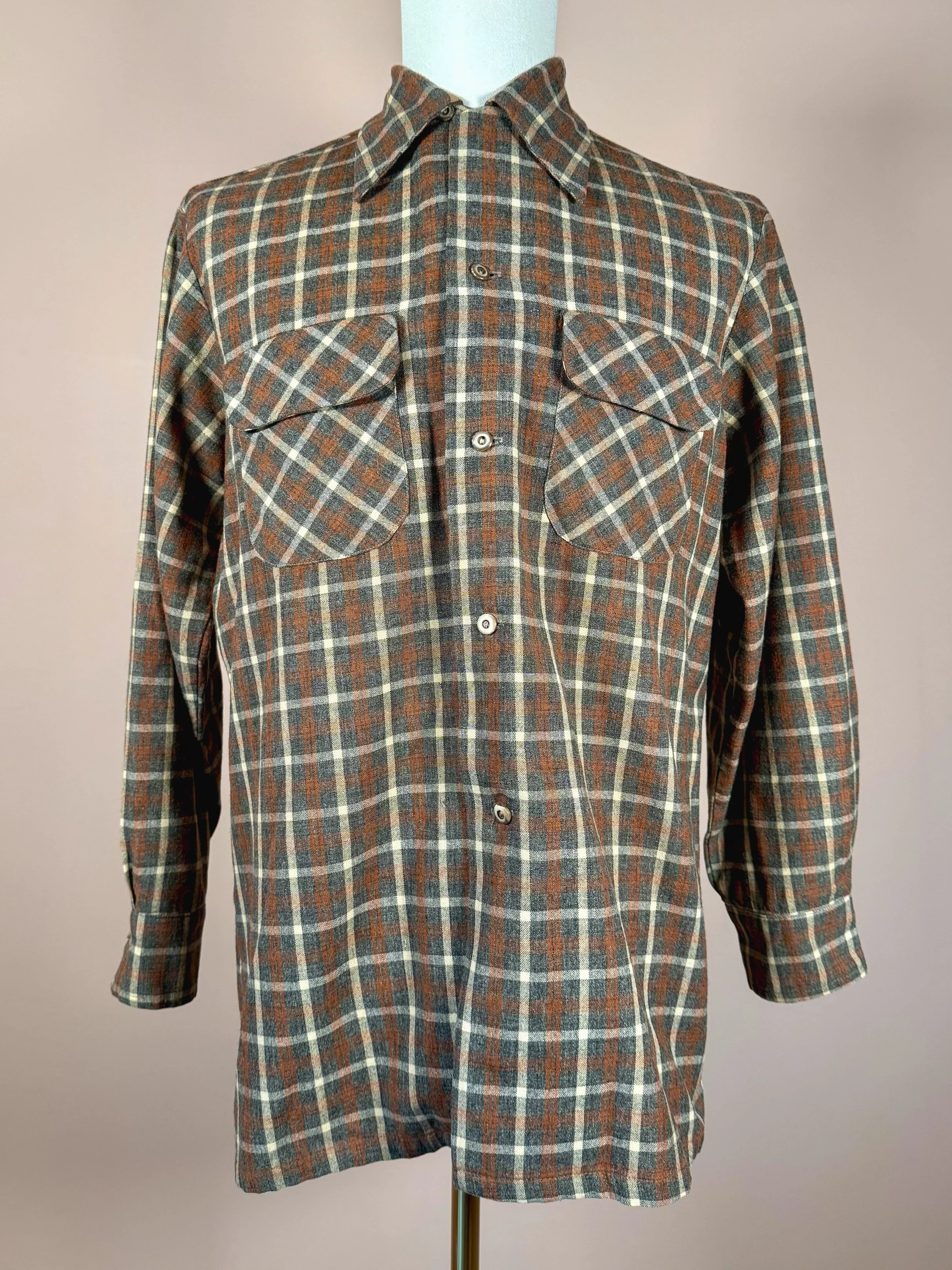 Original Santa Cruzer of California Plaid Shirt : Medium