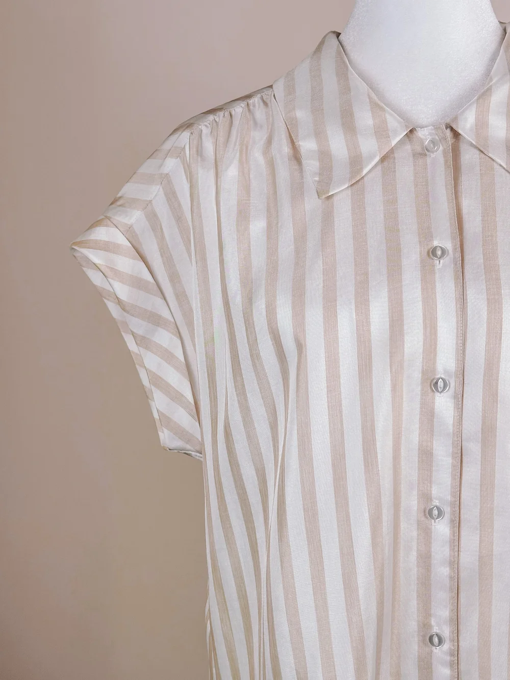 Chic 1970s Striped Blouse