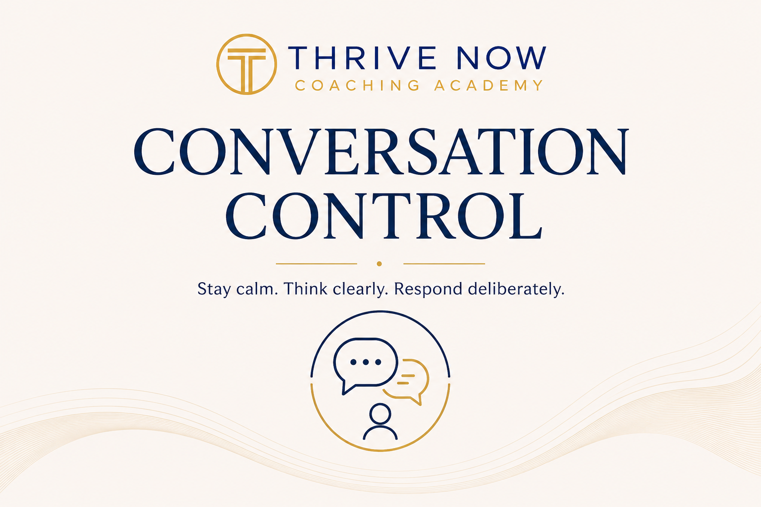 Conversation Control Starter Intensive