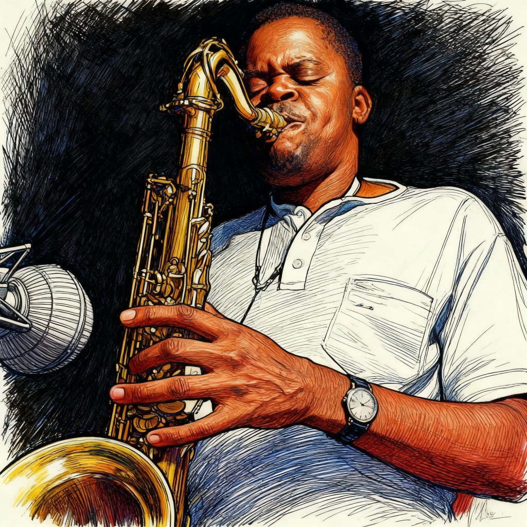 SAX  12X18 -$20. POSTER 24X36 -$50
