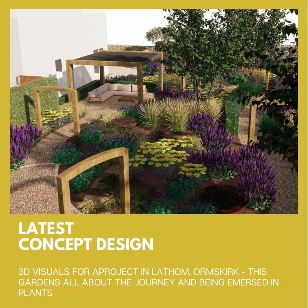 One of our latest concepts for our clients in Lathom, Ormskirk. We've created them a garden they can journey around and maximize on the sun positions from lounging to firepit, water feature to pergola this garden is simple but packed full of features