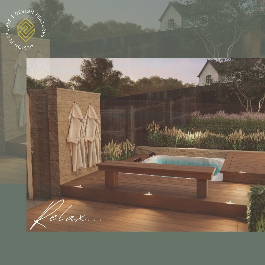 Sit back, and relax.  What better spot to unwind from a busy week, than in this secluded, tranquil space.  Complete with outdoor shower .  The soft lighting adds to the ideal atmosphere to create a hub of serenity and calm. 

#relax #serenity #calm #