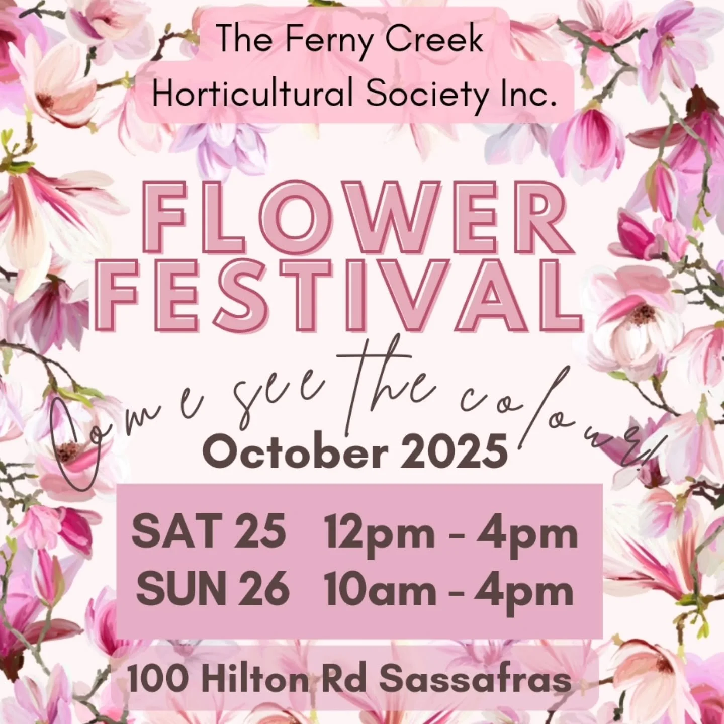 In blooming news, our Flower Festival is just over 2 weeks away!!!!!!!! 

25th &amp; 26th Oct
Sat 12pm to 4pm
Sun 10am to 4pm

Some say it is the best of our events for the year. Come along and see what you think 💐

Why not try putting an entry into