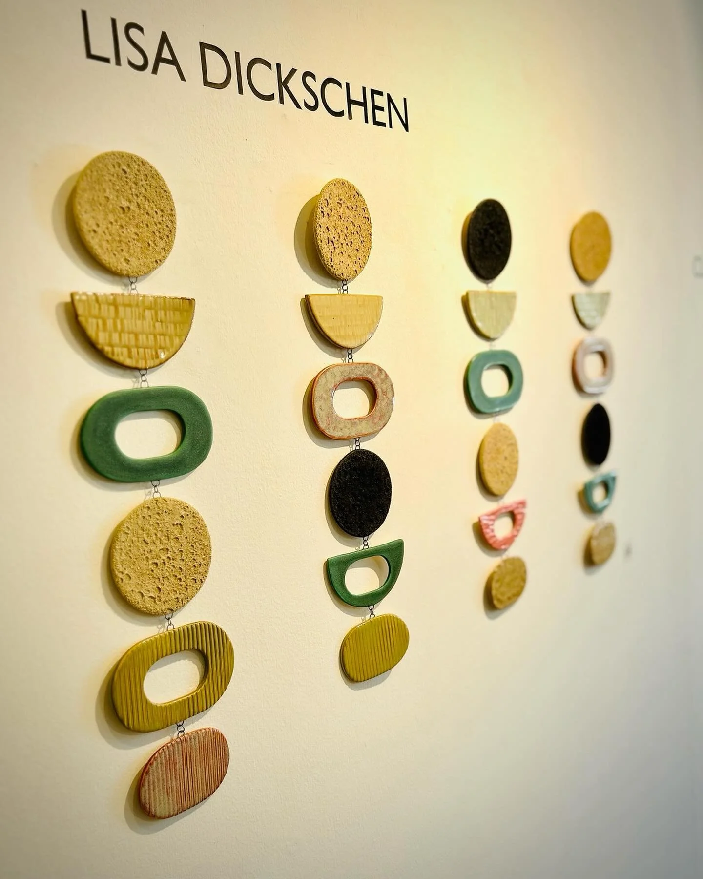 Hello Pretties! These wall hangings are made from stoneware clay and have different textures and colours. PM for details 😊