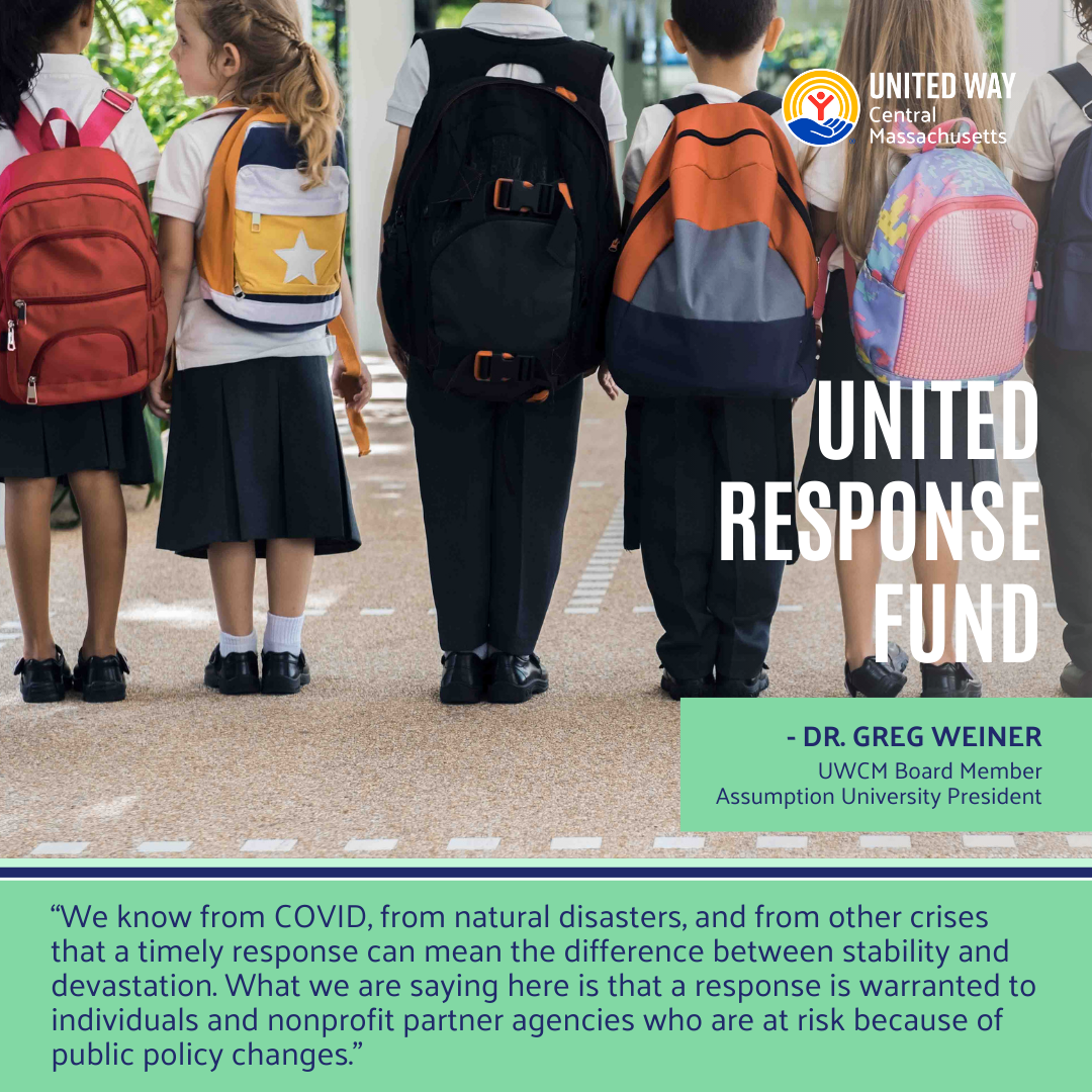 United Way of Central Mass. establishes emergency response fund to support families amid federal cuts, financial strains