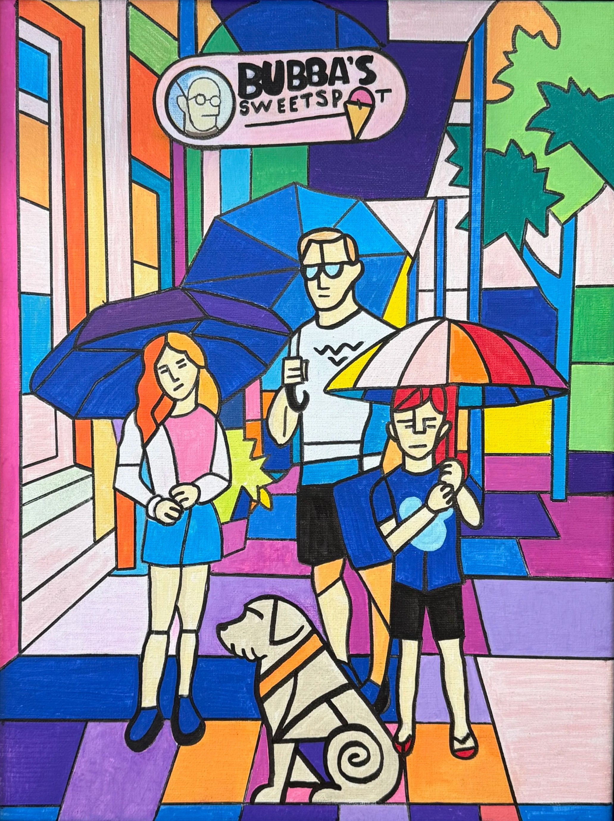 Rain at Bubba’s
12x16, Acrylic on canvas, 2025