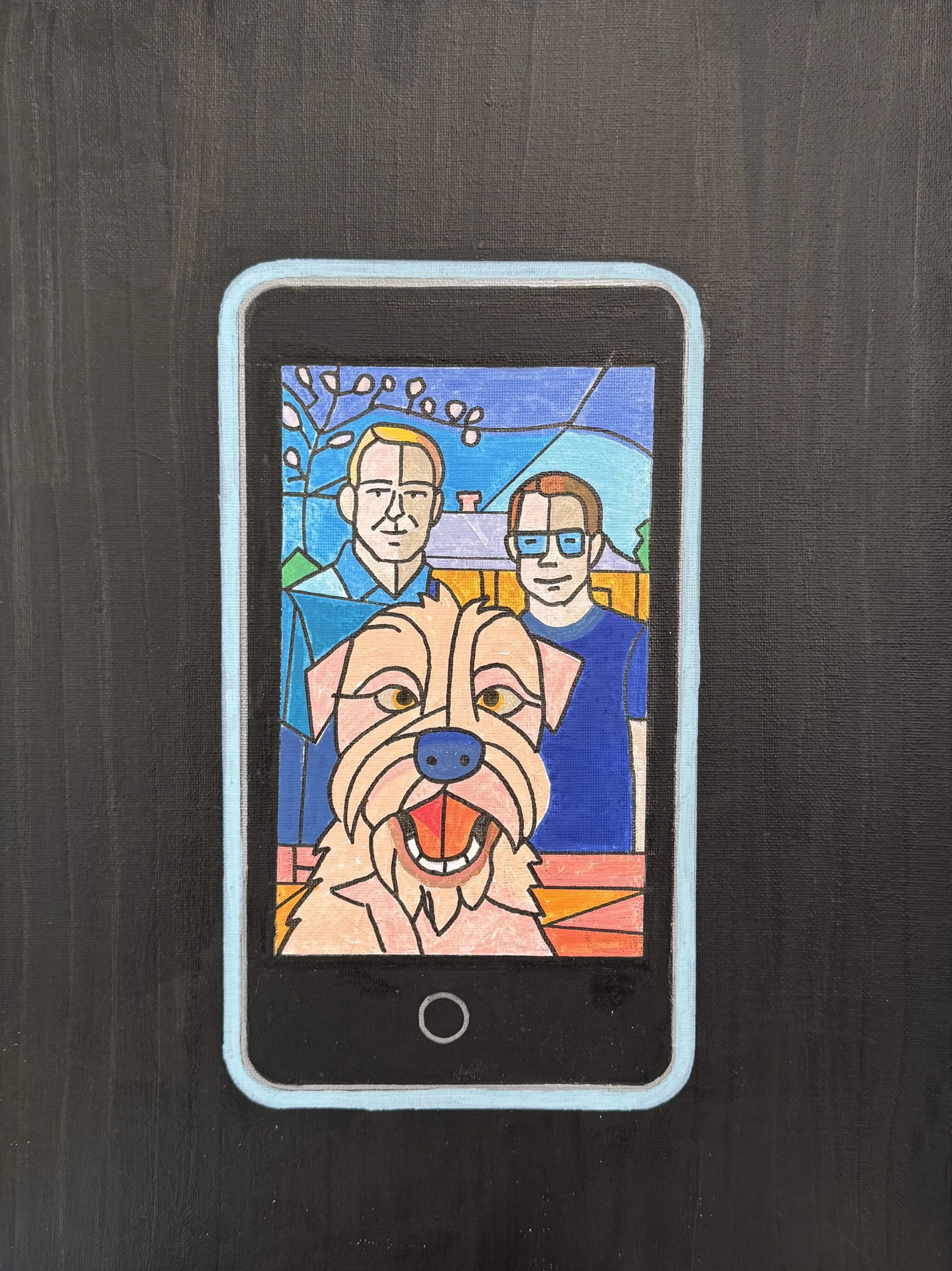 Selfie with the Dog
12x16, Acrylic on canvas, 2025