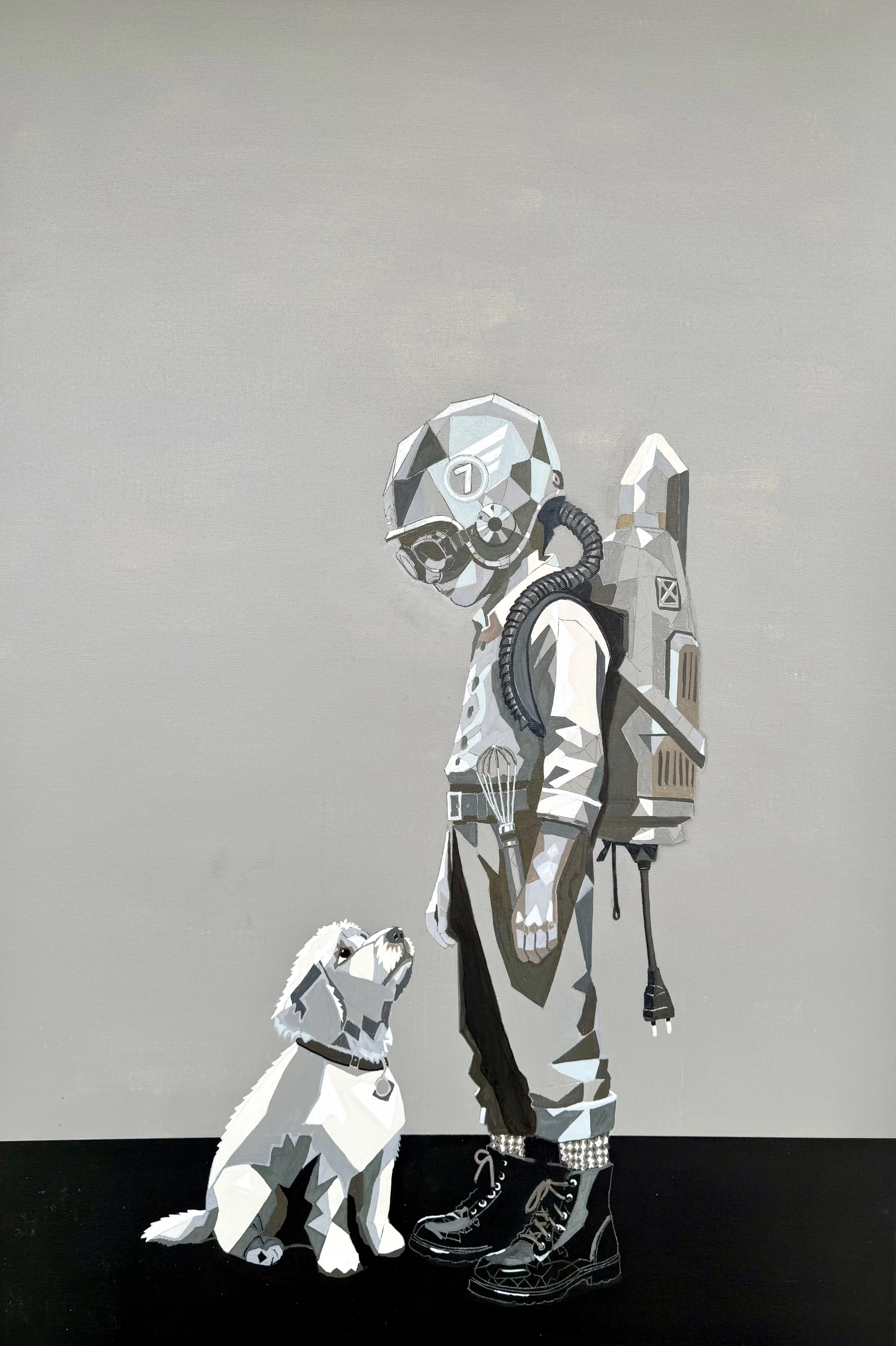 Captain Terrific and Zoey, Acrylic on Canvas, 2026