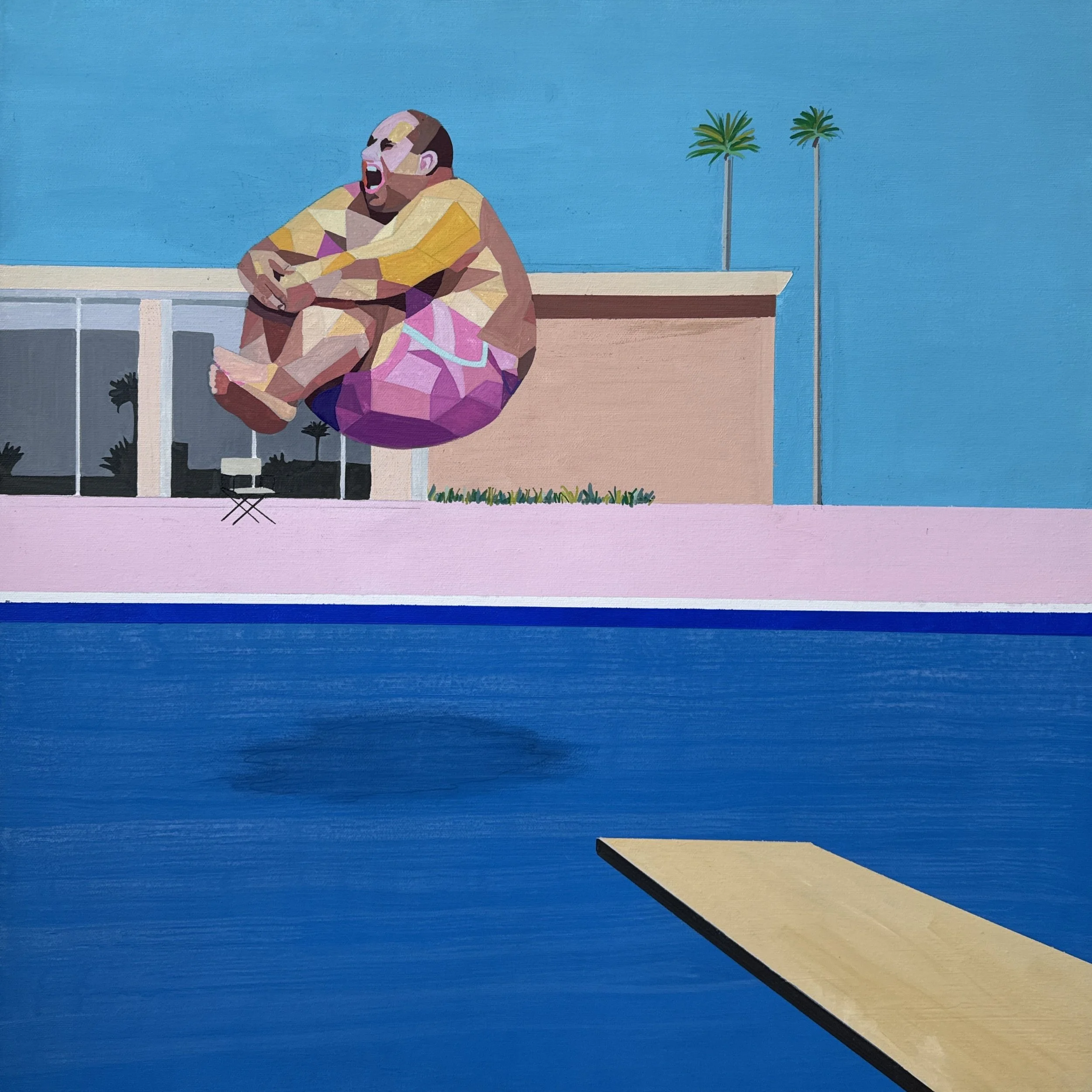 Before the Splash 24x24, Acrylics on Canvas 2026