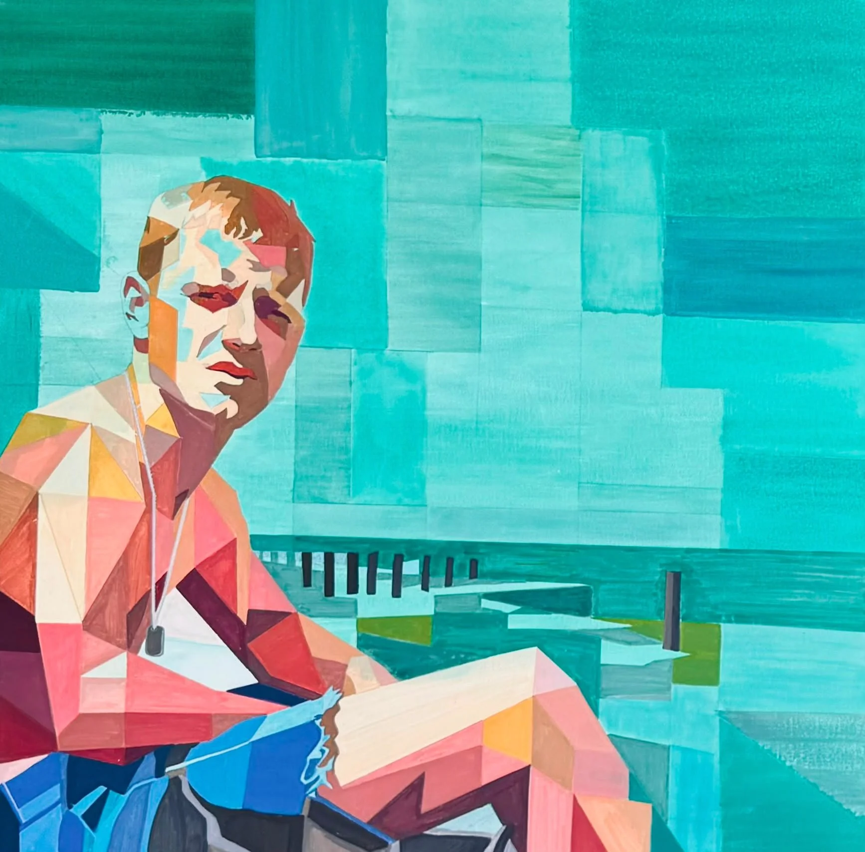 Elsewhere, 30 x 30, Acrylic on Canvas, 2026