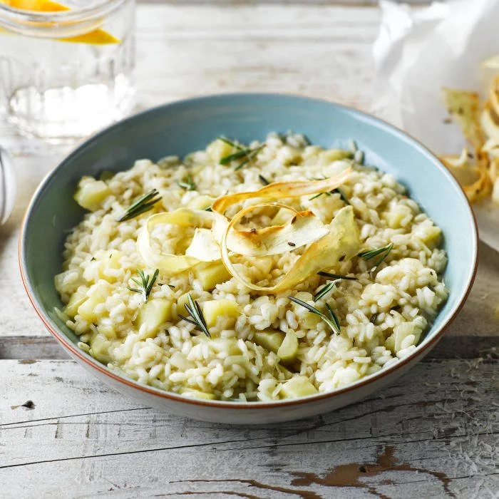 Burdock Risotto (vegan)