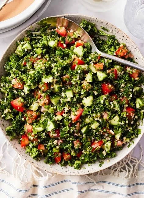 Garlic Mustard Tabbouleh Salad (vegan)