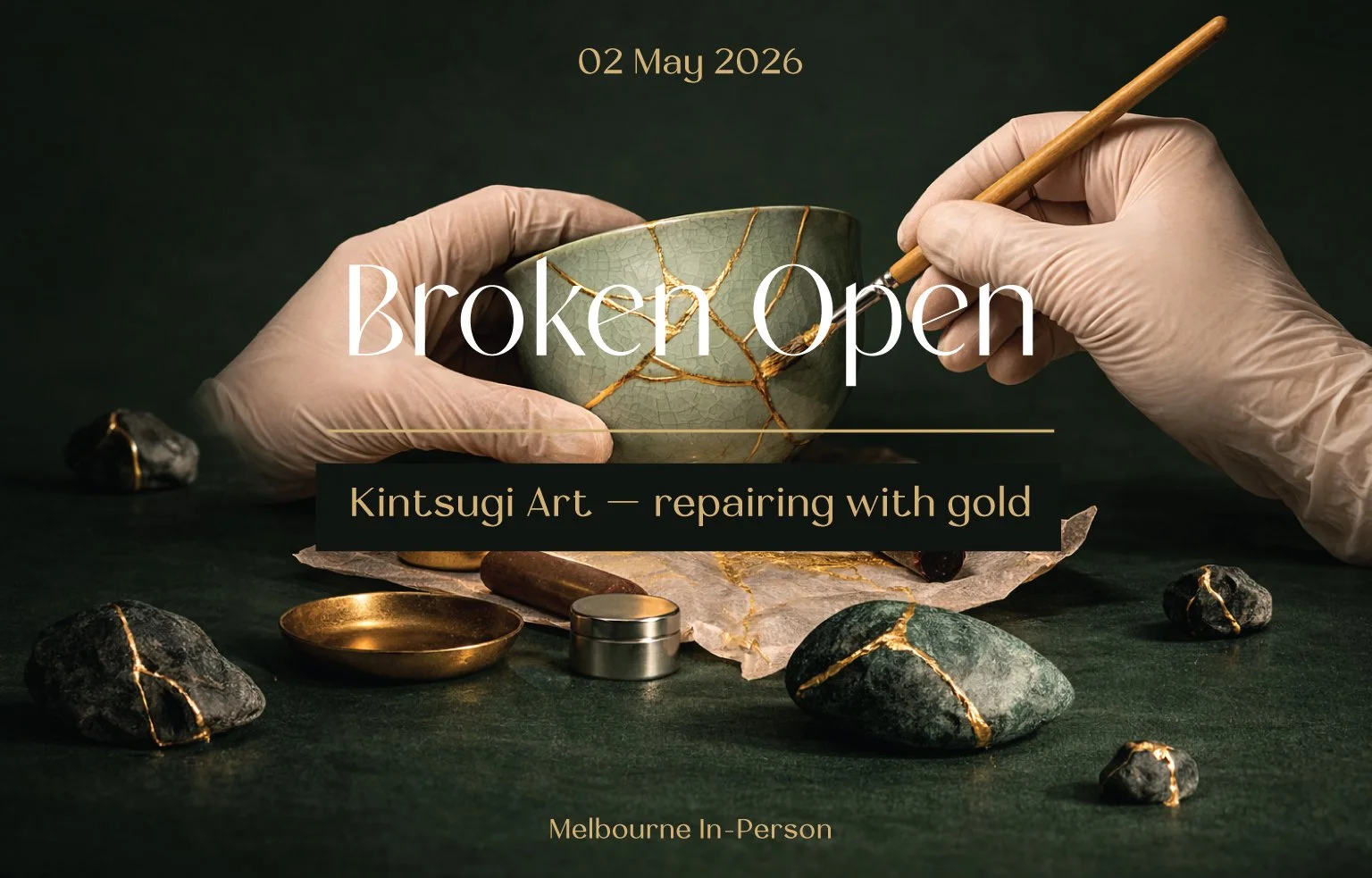 Broken Open Kintsugi Art
