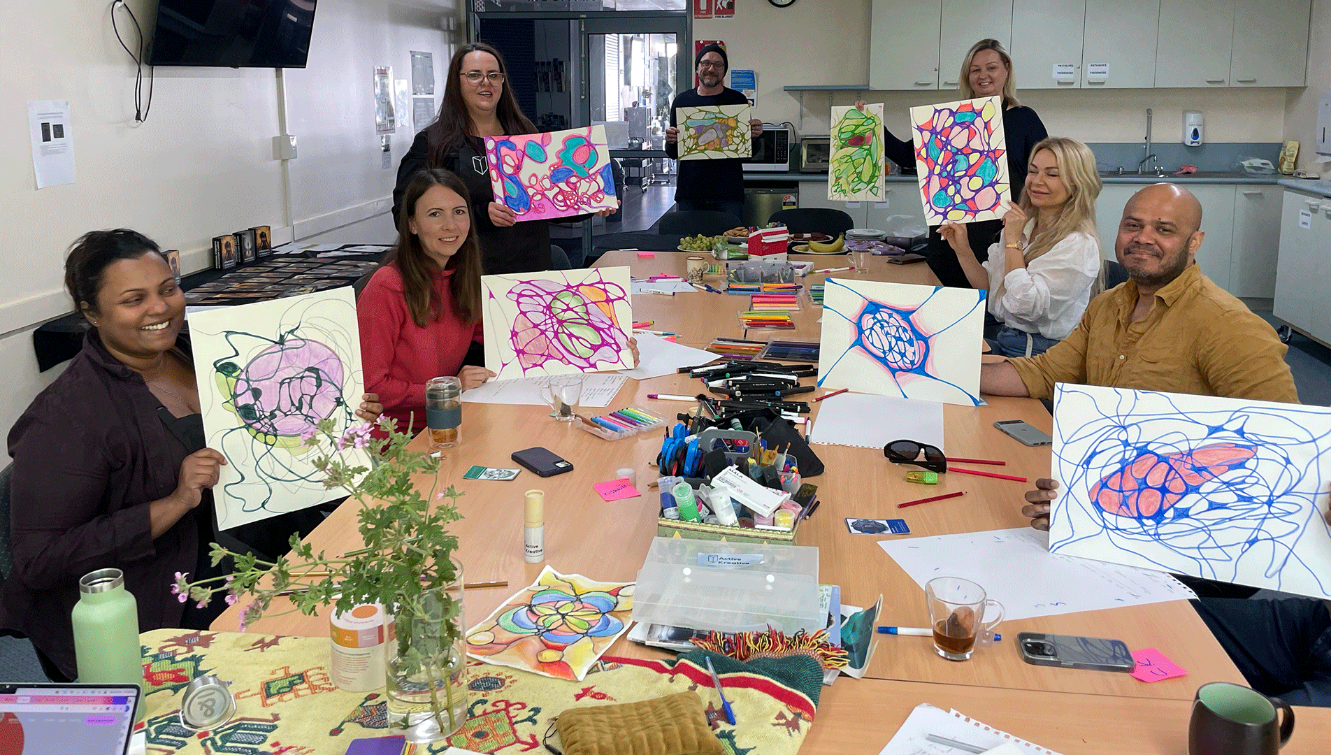 neurographic art emlbourne, neuroart workshop,