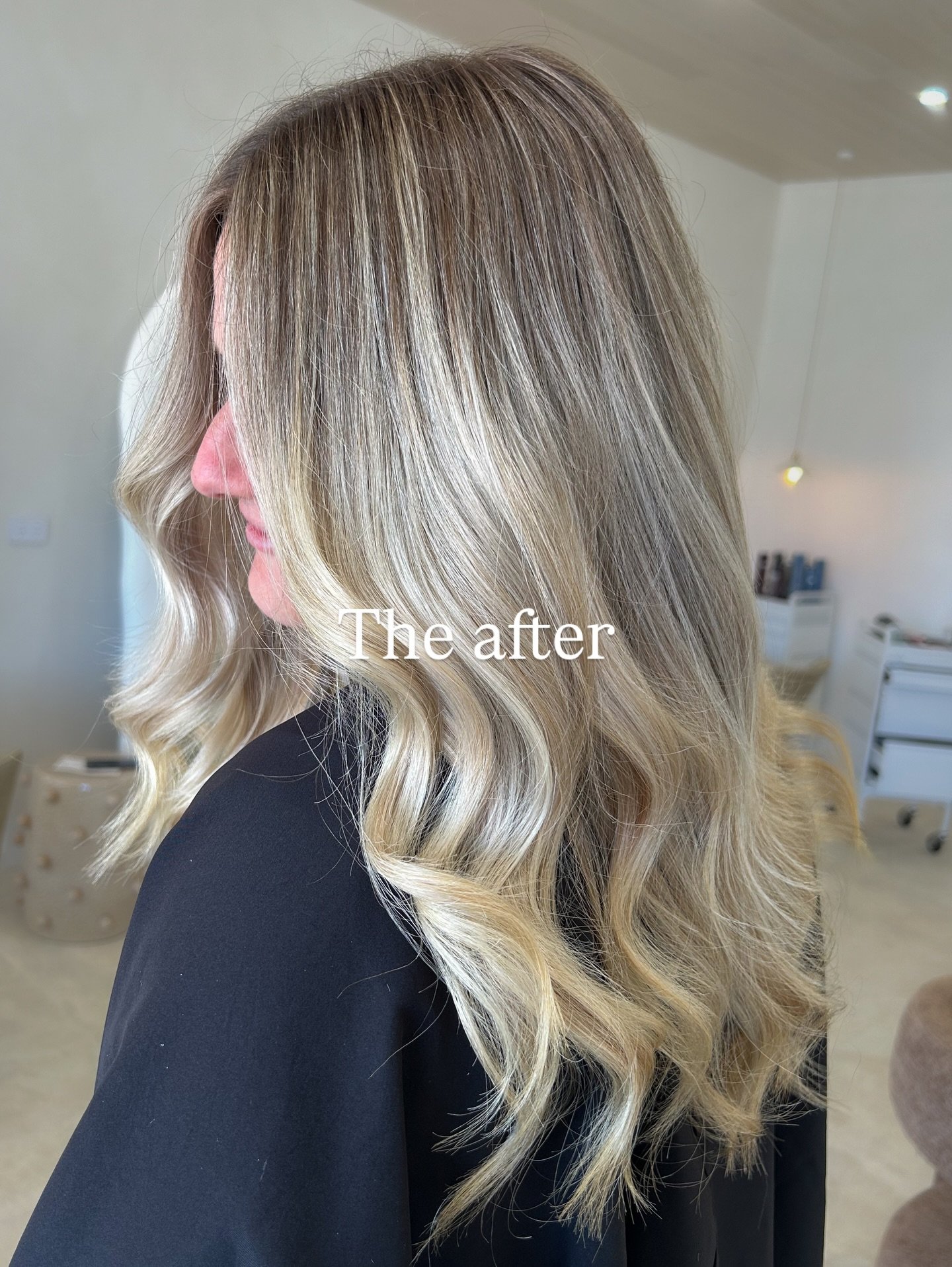 A few progress shots, going from a full blonde and harsh regrowth line to a fresh lived in colour. 

Blurring the line between salon visits and getting the most out of your colour.