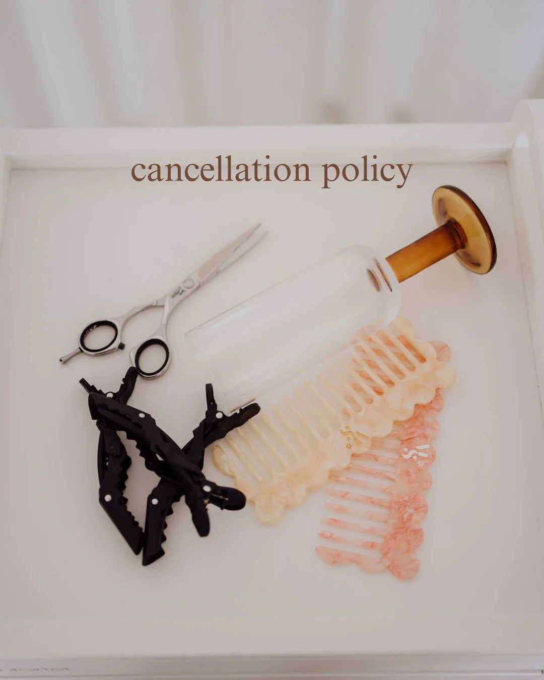 As a freelance stylist working exclusively one day a week, each appointment is reserved and planned just for you. Last-minute changes and missed appointments have a significant impact, not just on my time, but on my ability to accommodate other clien