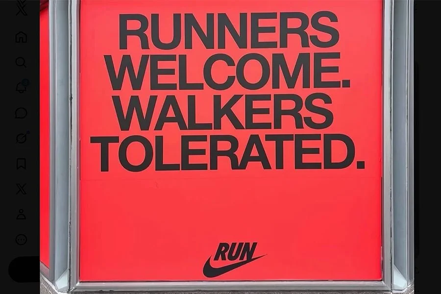 Nike campaign poster, Boston, 2026