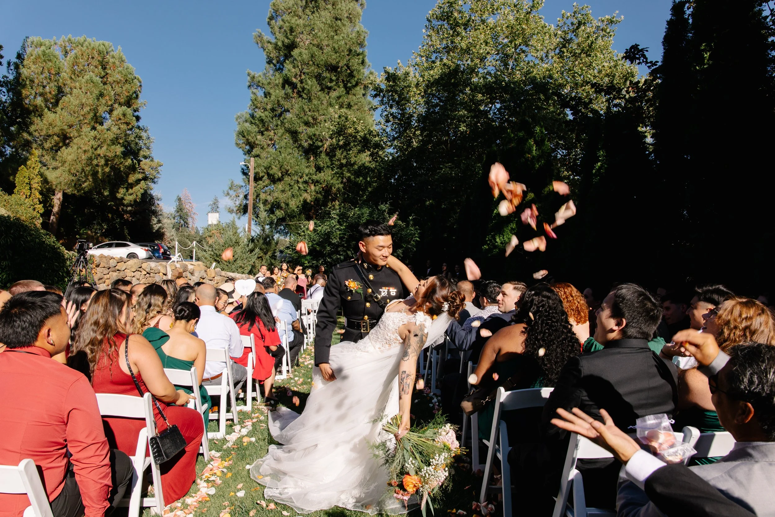 Northern California Wedding Florist, Bridal Party Bright Summer Florals