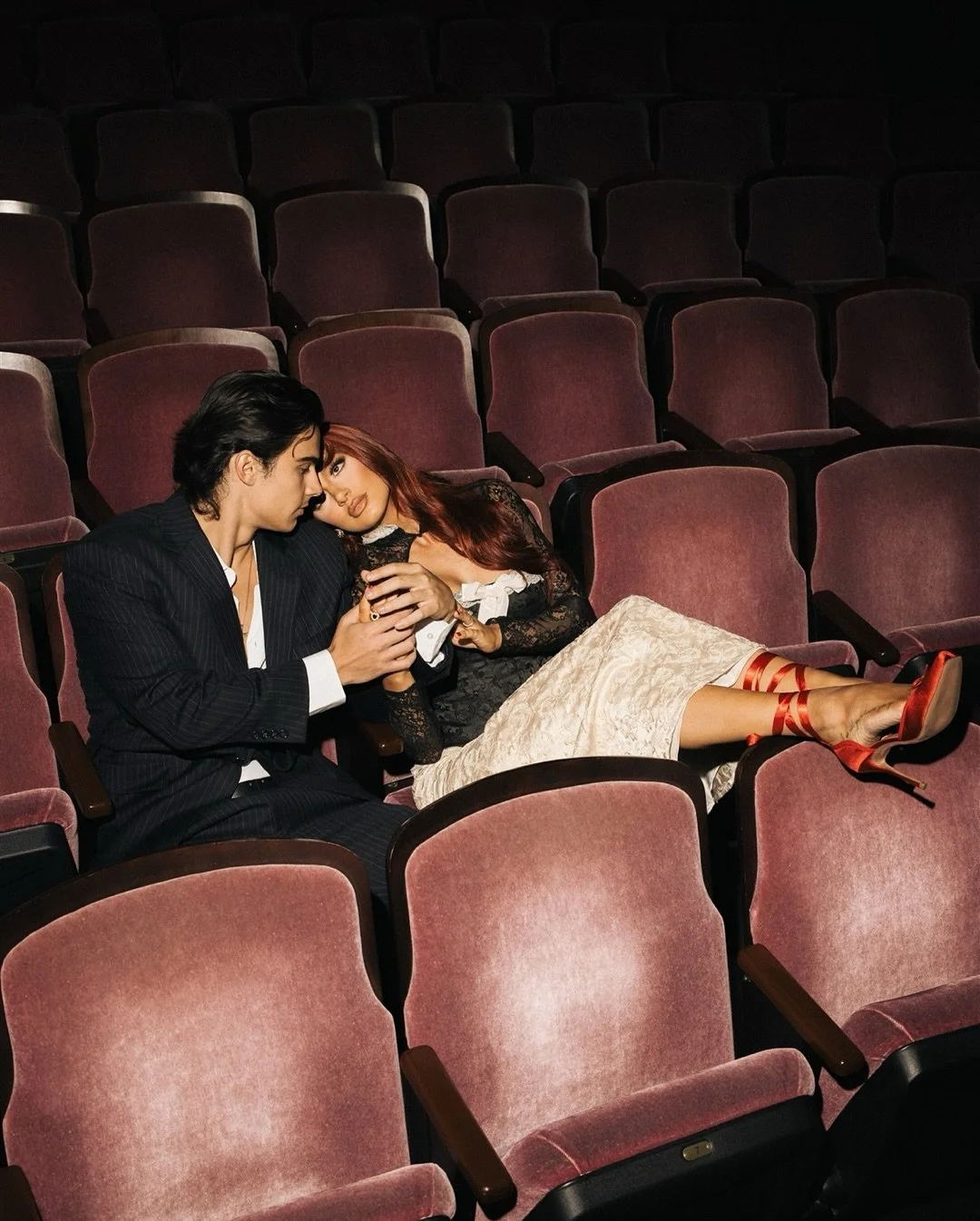 all of my childhood phantom of the opera creative fantasies came true during this old world romantic engagement session for Alexis and Jeremy. Alexis came to me with this insane vision &amp; I audibly gasped. I just loved how vividly their vision cam
