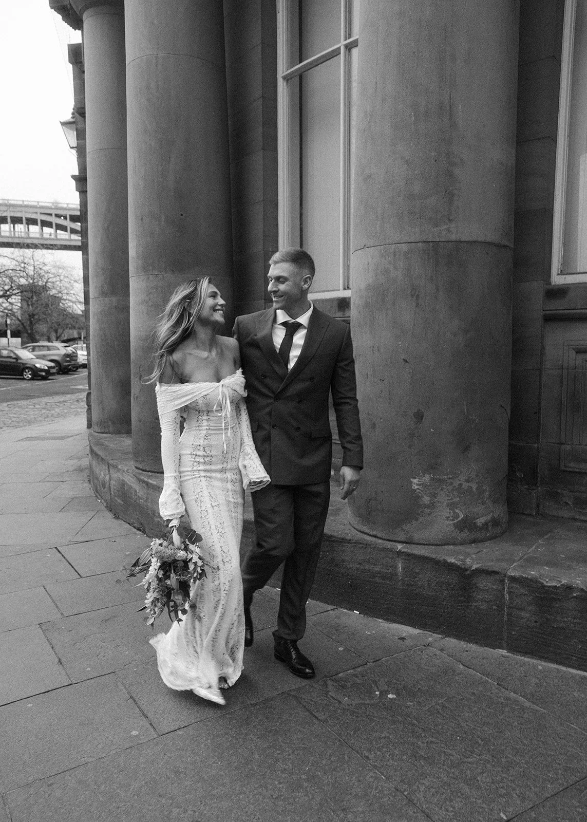 Bailey and Sean's Editorial Wedding Portraits in Newcastle