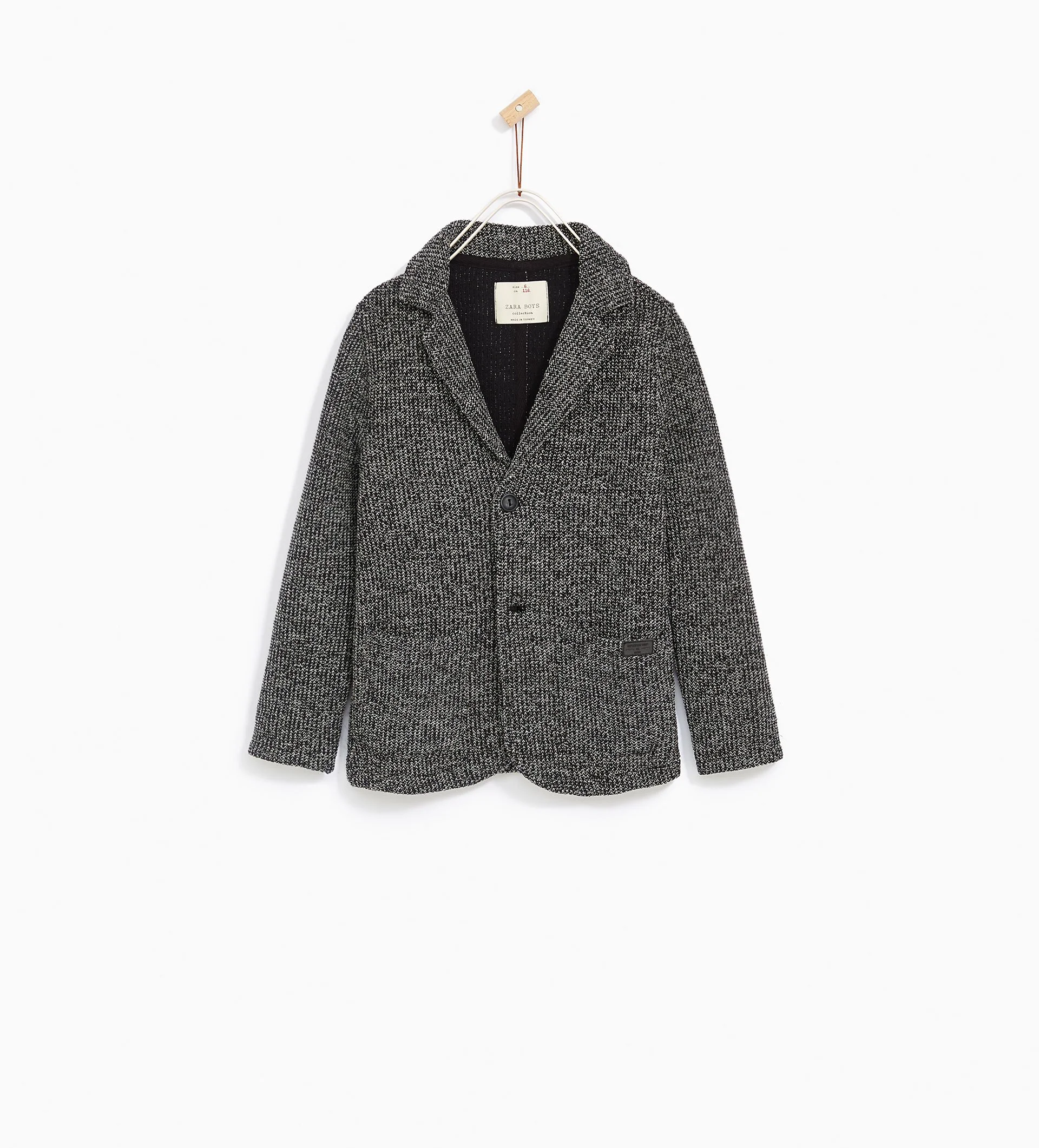 Zara Boys · Blazer calidad textura etiqueta PU.