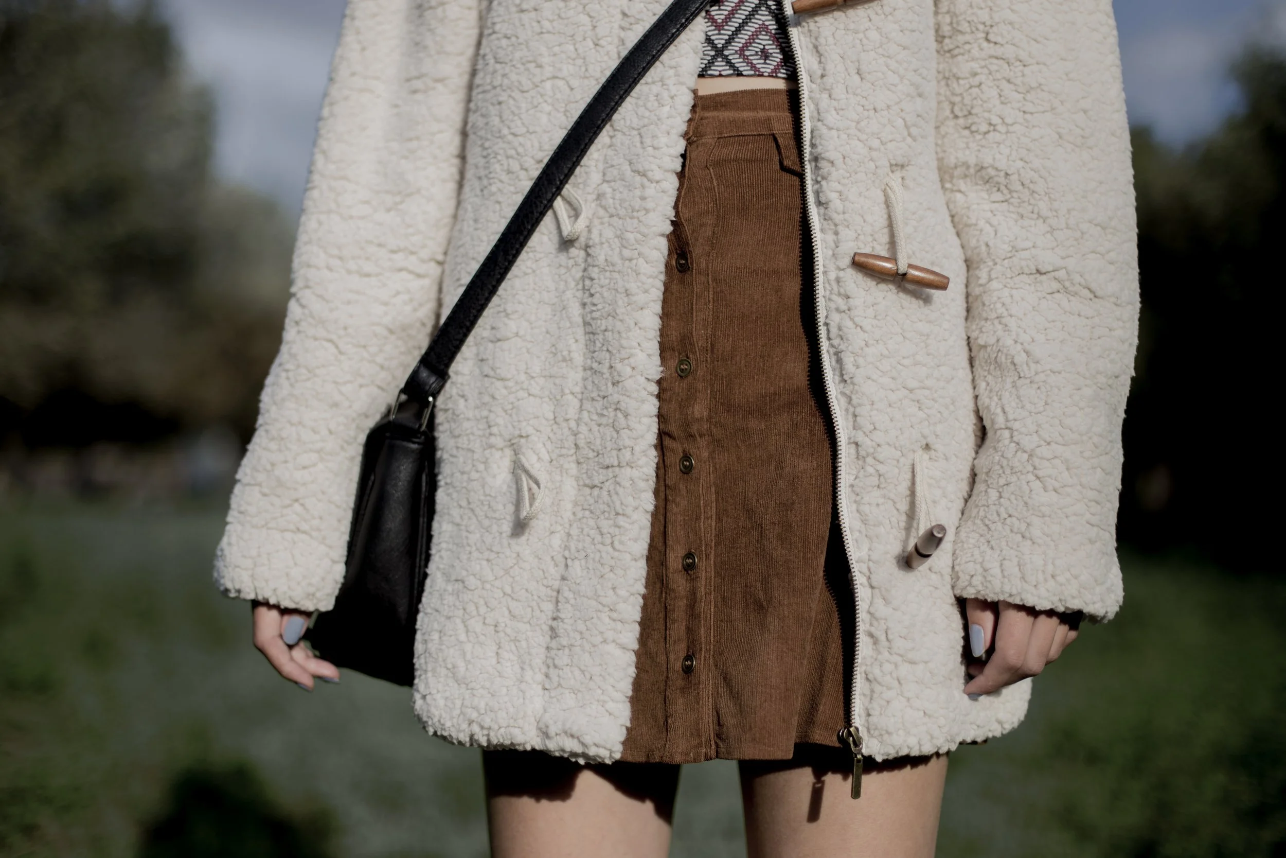 Shana Bottoms · Falda micropana botones. BNG.