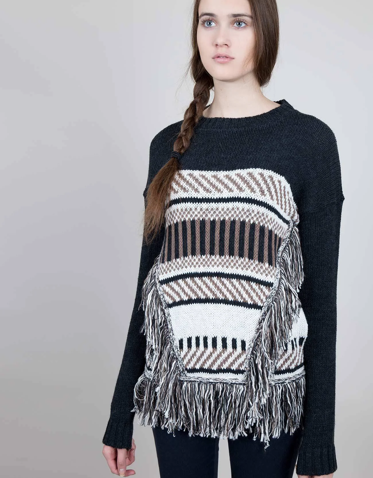 Shana Tricot · Jersey cenefa flecos. ESP.