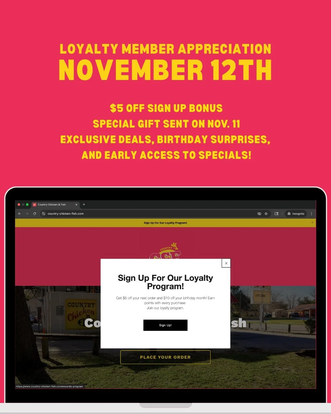 Tomorrow is our Loyalty Appreciation Day!

Don't forget to sign up and opt in to email and text updates to receive our gift. And a $5 off sign-up bonus along with other exclusive perks and discounts!

Sign up in-store or on our website!