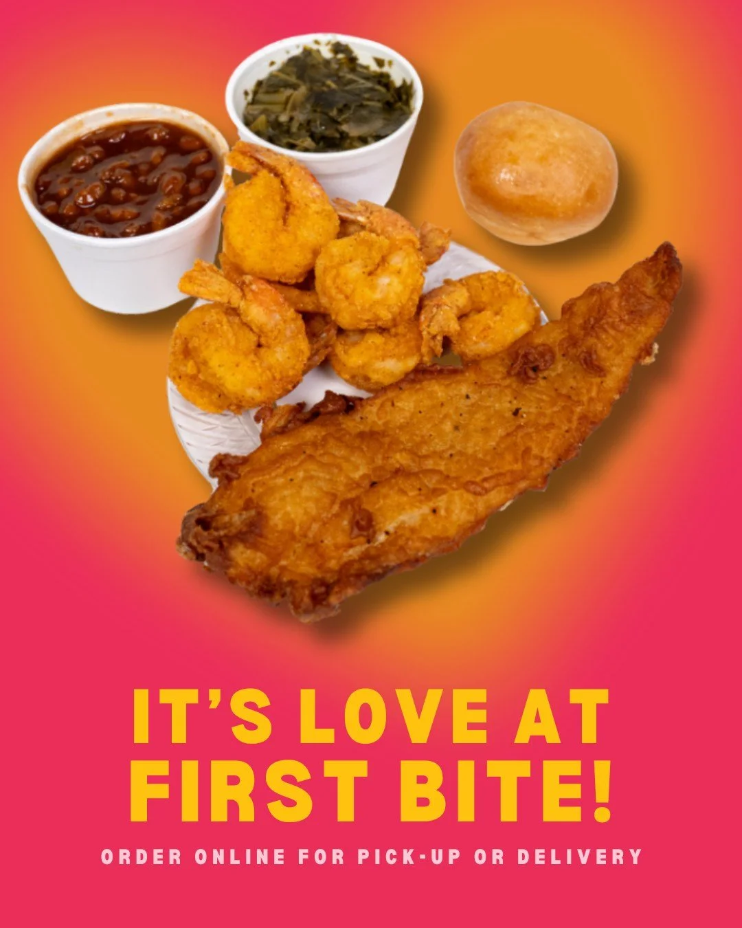 The crispiest, flakiest, most golden shrimp and fish! Try not to fall in love (you can't).

Order now and start earning rewards with the link in our bio!🐟🍤