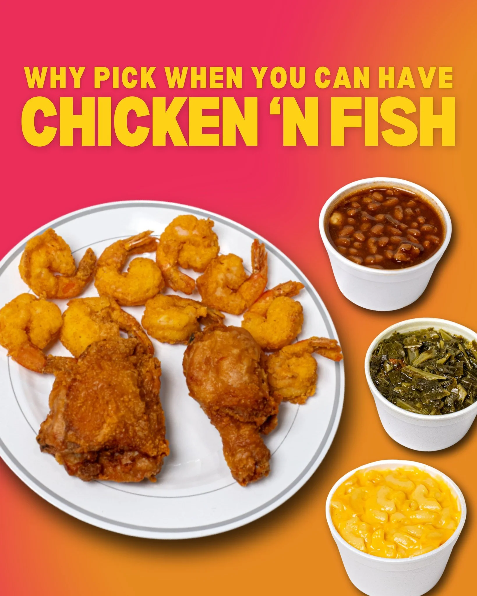 Crispy chicken &rsquo;n fish, classic Southern sides, and something sweet to finish? Now that&rsquo;s a tradition worth coming back for.

Order with the link in our bio!